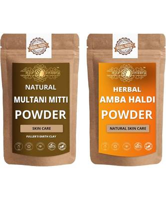 Multani Mitti and Amba Haldi Powder Skin Care Products Combo  Face Pack  Skin Care (100 Gram * 2) 1