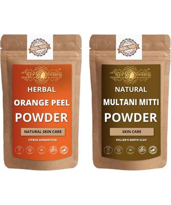 Orange Peel and Multani Mitti Powder Skin Care Products Combo  Face Pack  Skin Care (100 Gram * 2) 1