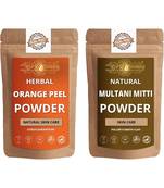 Orange Peel and Multani Mitti Powder Skin Care Products Combo  Face Pack  Skin Care (100 Gram * 2)