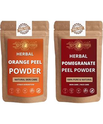 Orange Peel and Pomegranate Peel Powder Skin Care Products Combo  Face Pack  Skin Care (100 Gram * 2) 1