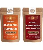 Orange Peel and Pomegranate Peel Powder Skin Care Products Combo  Face Pack  Skin Care (100 Gram * 2)
