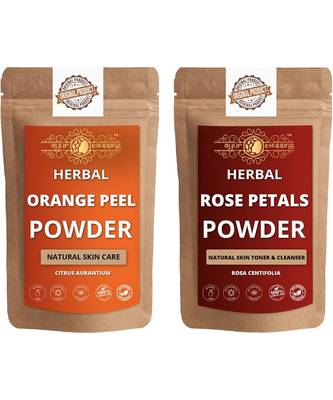 Orange Peel and Rose Petals Powder Skin Care Products Combo  Face Pack  Skin Care (100 Gram * 2) 1