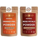 Orange Peel and Rose Petals Powder Skin Care Products Combo  Face Pack  Skin Care (100 Gram * 2)