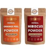 Orange Peel and Hibiscus Powder Skin Care Products Combo  Face Pack  Skin Care (100 Gram * 2)
