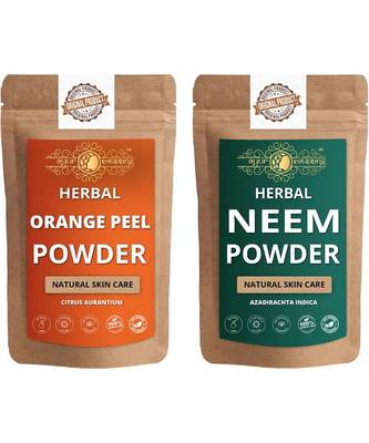 Orange Peel and Neem Powder Skin Care Products Combo  Face Pack  Skin Care (100 Gram * 2) 1