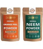 Orange Peel and Neem Powder Skin Care Products Combo  Face Pack  Skin Care (100 Gram * 2)