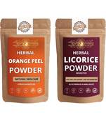 Orange Peel and Licorice Powder Skin Care Products Combo  Face Pack  Skin Care (100 Gram * 2)