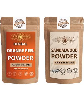 Orange Peel and Chandan Powder Skin Care Products Combo  Face Pack  Skin Care (100 Gram * 2) 1