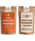 Orange Peel and Chandan Powder Skin Care Products Combo  Face Pack  Skin Care (100 Gram * 2)