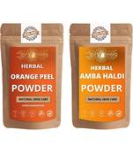 Orange Peel and Amba Haldi Powder Skin Care Products Combo  Face Pack  Skin Care (100 Gram * 2)