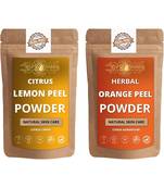 Lemon Peel and Orange Peel Powder Skin Care Products Combo  Face Pack  Skin Care (100 Gram * 2)