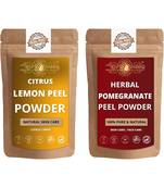 Lemon Peel and Pomegranate Peel Powder Skin Care Products Combo  Face Pack  Skin Care (100 Gram * 2)