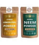 Lemon Peel and Neem Powder Skin Care Products Combo  Face Pack  Skin Care (100 Gram * 2)