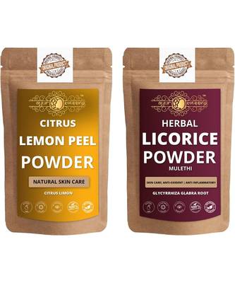 Lemon Peel and Licorice Powder Skin Care Products Combo  Face Pack  Skin Care (100 Gram * 2) 1