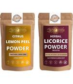 Lemon Peel and Licorice Powder Skin Care Products Combo  Face Pack  Skin Care (100 Gram * 2)