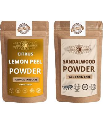 Lemon Peel and Chandan Powder Skin Care Products Combo  Face Pack  Skin Care (100 Gram * 2) 1