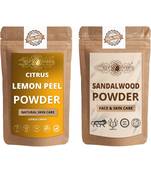 Lemon Peel and Chandan Powder Skin Care Products Combo  Face Pack  Skin Care (100 Gram * 2)