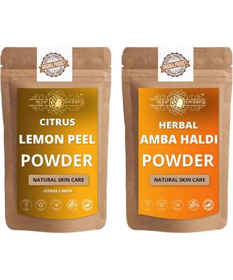 Lemon Peel and Amba Haldi Powder Skin Care Products Combo  Face Pack  Skin Care (100 Gram * 2) 1