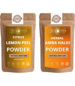 Lemon Peel and Amba Haldi Powder Skin Care Products Combo  Face Pack  Skin Care (100 Gram * 2)