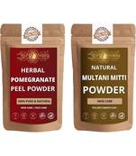 Pomegranate Peel and Multani Mitti Powder Skin Care Products Combo  Face Pack  Skin Care (100 Gram * 2)
