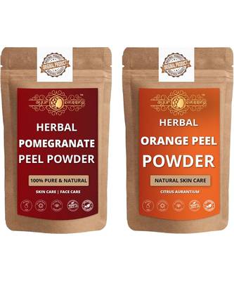 Pomegranate Peel and Orange Peel Powder Skin Care Products Combo  Face Pack  Skin Care (100 Gram * 2) 1