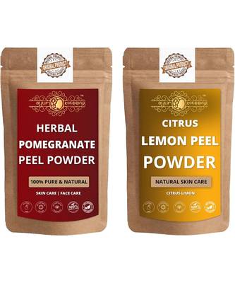 Pomegranate Peel and Lemon Peel Powder Skin Care Products Combo  Face Pack  Skin Care (100 Gram * 2) 1