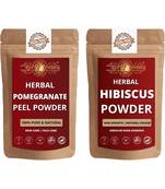Pomegranate Peel and Hibiscus Powder Skin Care Products Combo  Face Pack  Skin Care (100 Gram * 2)