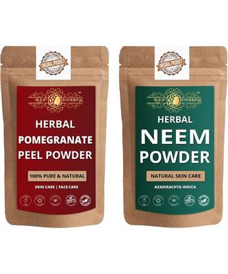 Pomegranate Peel and Neem Powder Skin Care Products Combo  Face Pack  Skin Care (100 Gram * 2) 1