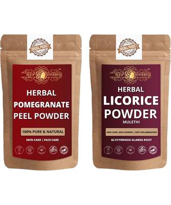 Pomegranate Peel and Licorice Powder Skin Care Products Combo  Face Pack  Skin Care (100 Gram * 2) 1