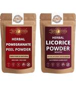 Pomegranate Peel and Licorice Powder Skin Care Products Combo  Face Pack  Skin Care (100 Gram * 2)