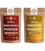 Rose Petals and Lemon Peel Powder Skin Care Products Combo  Face Pack  Skin Care (100 Gram * 2)