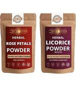 Rose Petals and Licorice Powder Skin Care Products Combo  Face Pack  Skin Care (100 Gram * 2)