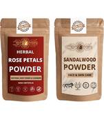 Rose Petals and Chandan Powder Skin Care Products Combo  Face Pack  Skin Care (100 Gram * 2)