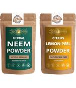 Neem and Lemon Peel Powder Skin Care Products Combo  Face Pack  Skin Care (100 Gram * 2)
