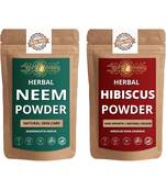Neem and Hibiscus Powder Skin Care Products Combo  Face Pack  Skin Care (100 Gram * 2)