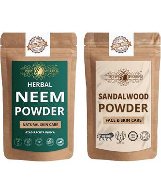 Neem and Chandan Powder Skin Care Products Combo  Face Pack  Skin Care (100 Gram * 2) 1