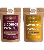 Licorice and Lemon Peel Powder Skin Care Products Combo  Face Pack  Skin Care (100 Gram * 2)