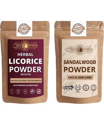 Licorice and Chandan Powder Skin Care Products Combo  Face Pack  Skin Care (100 Gram * 2) 1