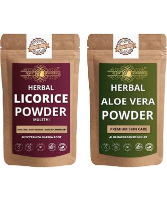 Licorice and Aloe Vera Powder Skin Care Products Combo  Face Pack  Skin Care (100 Gram * 2) 1