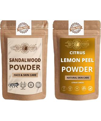 Chandan and Lemon Peel Powder Skin Care Products Combo  Face Pack  Skin Care (100 Gram * 2) 1