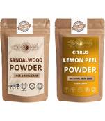 Chandan and Lemon Peel Powder Skin Care Products Combo  Face Pack  Skin Care (100 Gram * 2)