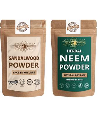 Chandan and Neem Powder Skin Care Products Combo  Face Pack  Skin Care (100 Gram * 2) 1