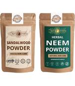 Chandan and Neem Powder Skin Care Products Combo  Face Pack  Skin Care (100 Gram * 2)