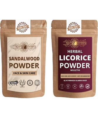 Chandan and Licorice Powder Skin Care Products Combo  Face Pack  Skin Care (100 Gram * 2) 1