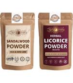 Chandan and Licorice Powder Skin Care Products Combo  Face Pack  Skin Care (100 Gram * 2)