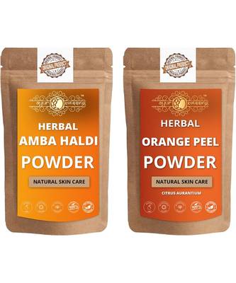 Amba Haldi and Orange Peel Powder Skin Care Products Combo  Face Pack  Skin Care (100 Gram * 2) 1