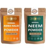Amba Haldi and Neem Powder Skin Care Products Combo  Face Pack  Skin Care (100 Gram * 2)