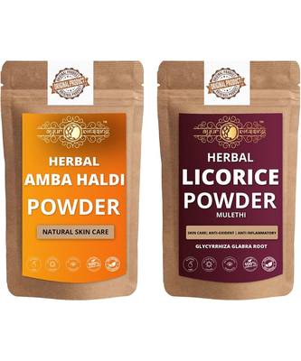 Amba Haldi and Licorice Powder Skin Care Products Combo  Face Pack  Skin Care (100 Gram * 2) 1