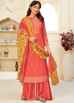 Peach Cotton Ready To Ship Salwar Kameez 1