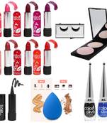 Makeup Kit Combo with Compact Powder & Lipstick (Pack of 12)